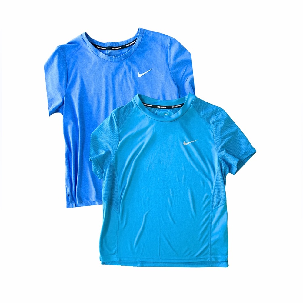 Nike Women’s Short Sleeve Performance Tees - Light Blue & Royal Blue